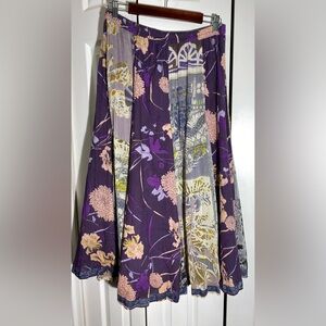 soft surroundings Boho Skirt M Long Cotton Rayon Whimsy Hippie  AA10